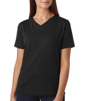 3587 LA T Ladies' V-Neck T-Shirt Black