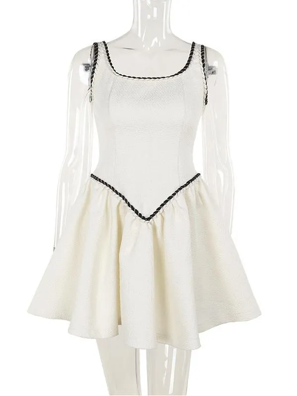 A-line Suspender Mini Dress