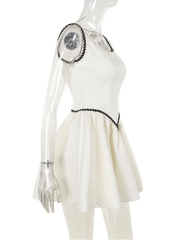 A-line Suspender Mini Dress