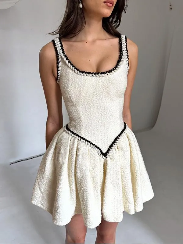 A-line Suspender Mini Dress