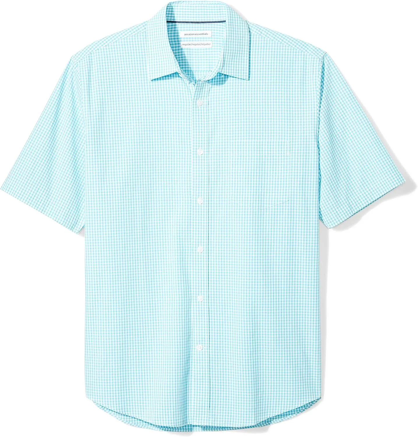 Amazon Essentials Men's Regular-Fit Short-Sleeve Poplin Shirt