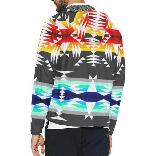 Between the Mountains Gray Men's Windbreaker