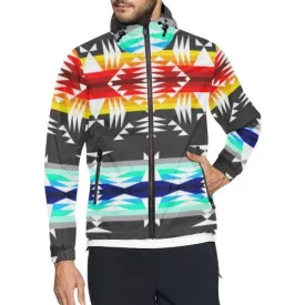 Between the Mountains Gray Men's Windbreaker