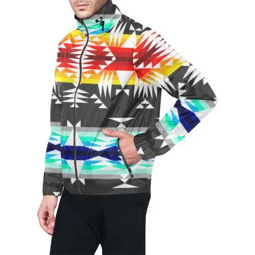 Between the Mountains Gray Men's Windbreaker