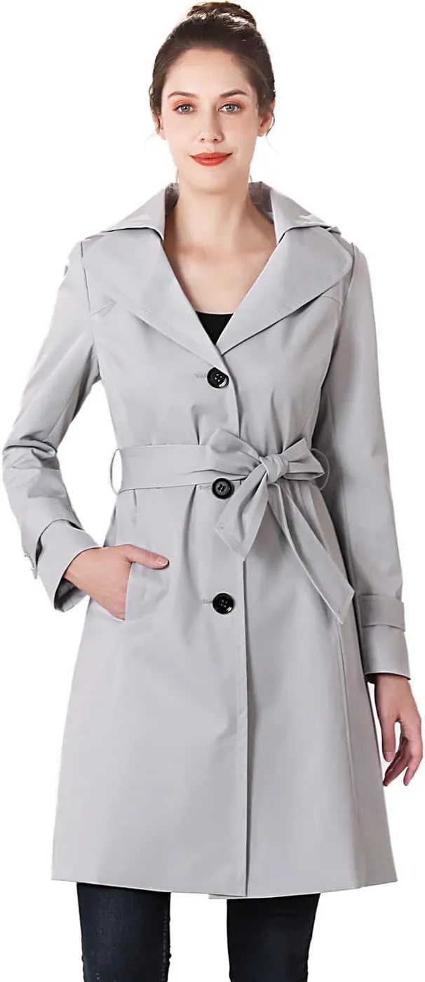 BGSD Women Eva Waterproof Hooded Trench Coat - Regular & Plus Size