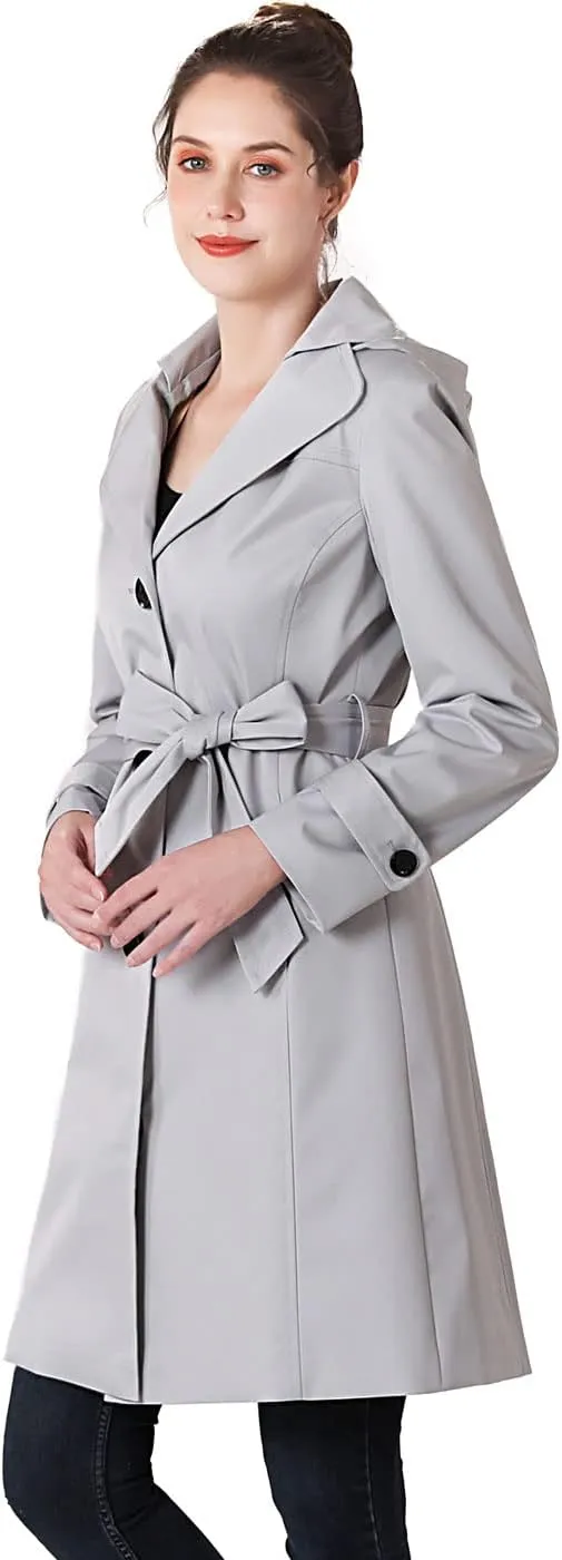 BGSD Women Eva Waterproof Hooded Trench Coat - Regular & Plus Size