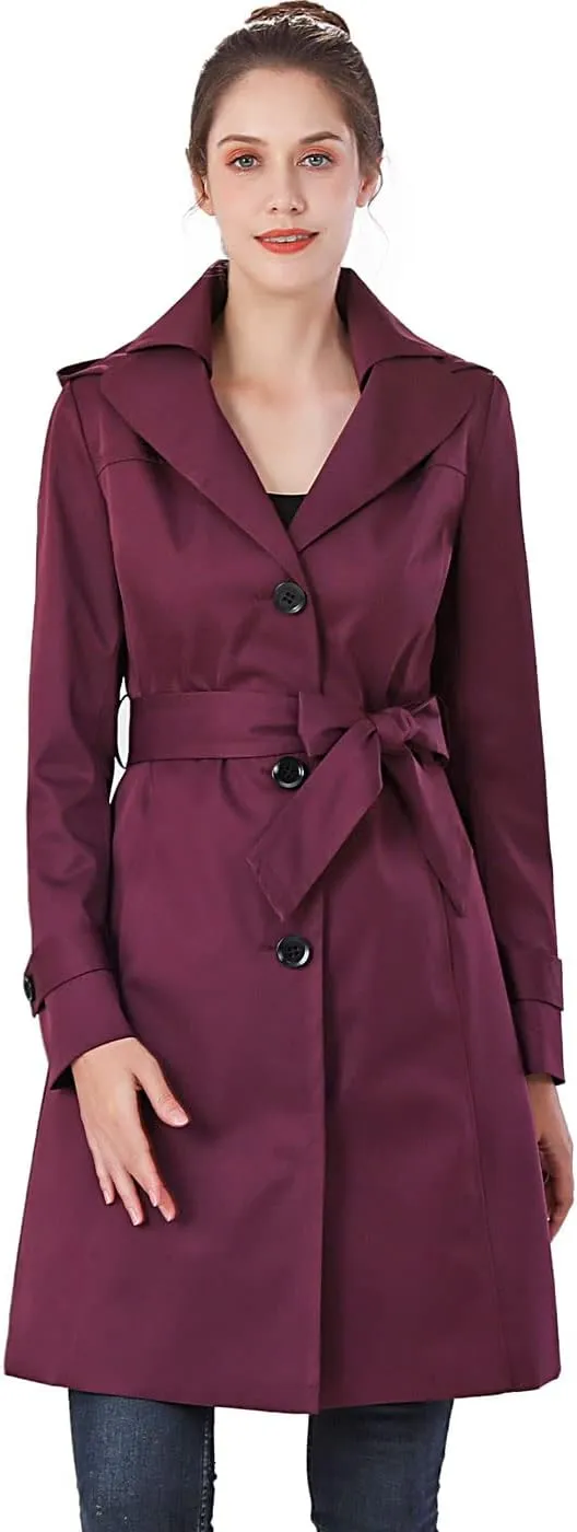 BGSD Women Eva Waterproof Hooded Trench Coat - Regular & Plus Size