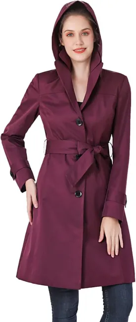 BGSD Women Eva Waterproof Hooded Trench Coat - Regular & Plus Size
