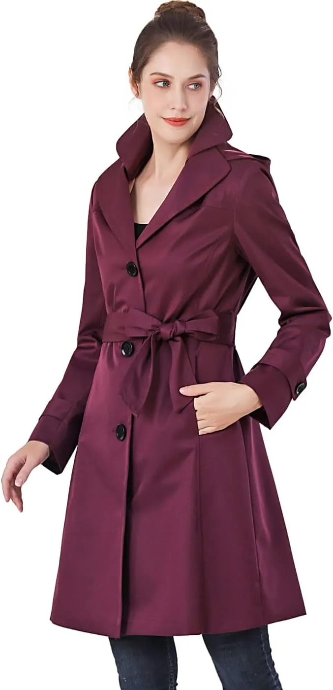 BGSD Women Eva Waterproof Hooded Trench Coat - Regular & Plus Size