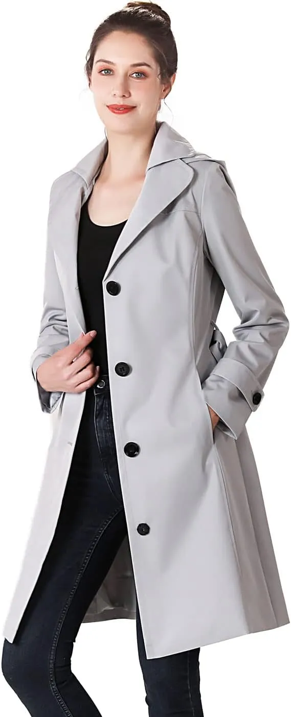 BGSD Women Eva Waterproof Hooded Trench Coat - Regular & Plus Size