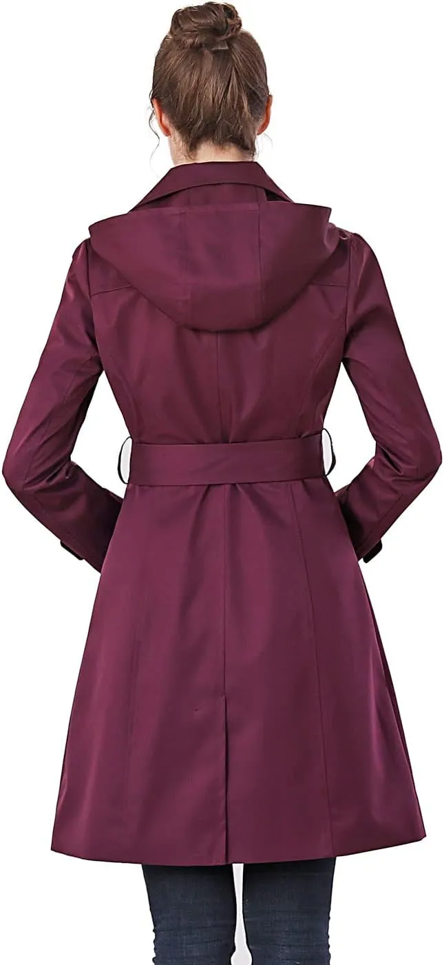BGSD Women Eva Waterproof Hooded Trench Coat - Regular & Plus Size