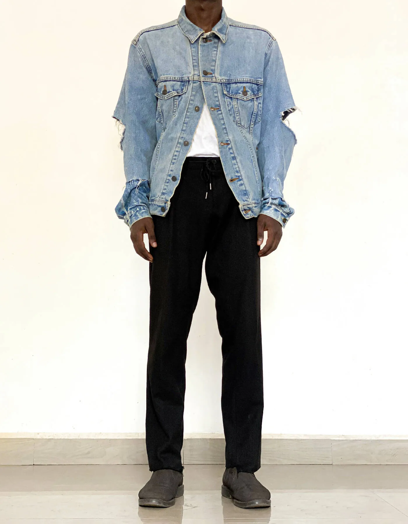 Blue Reconstructed Denim Jacket