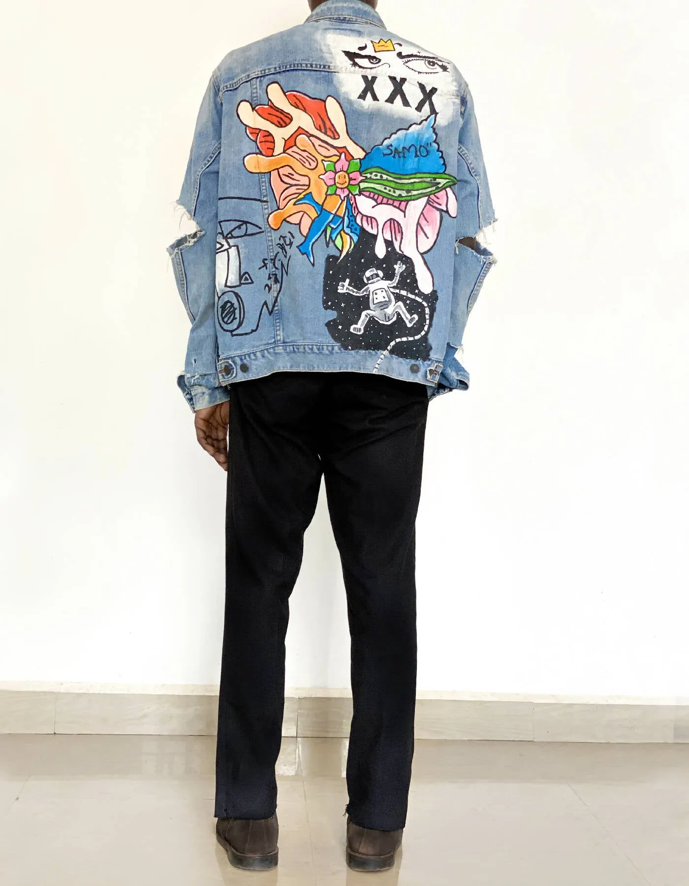 Blue Reconstructed Denim Jacket