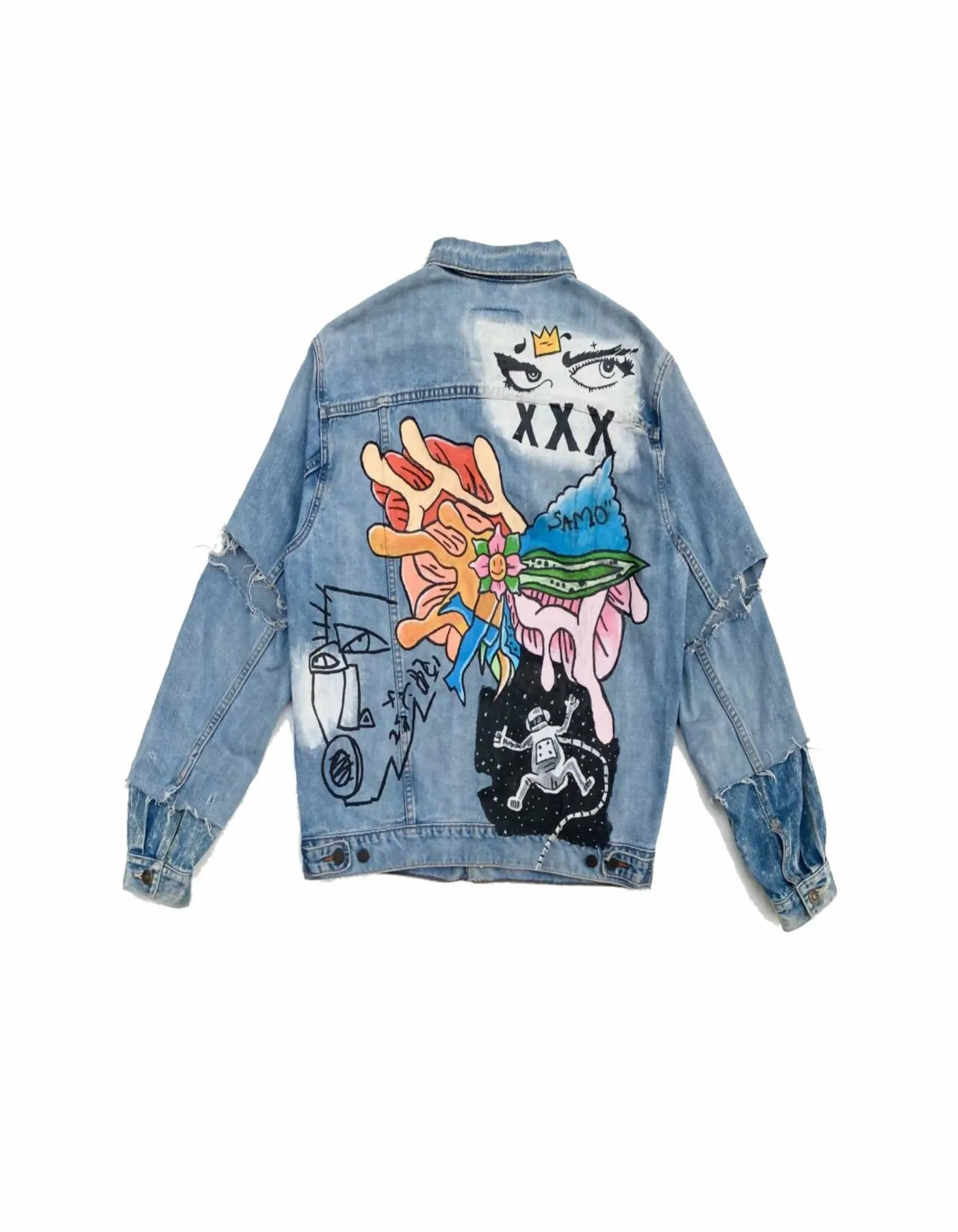Blue Reconstructed Denim Jacket