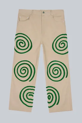 BRAIN DEAD SWIRLS TWILL PANT KHAKI