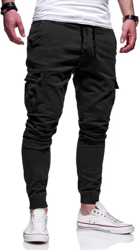 BUXKR Mens Cargo Pants Casual Hiking Pants Workout Joggers Sweatpants for Men