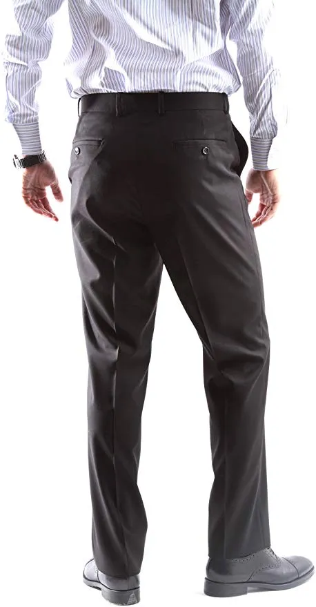 Caravelli Men's Super 150's Poly/Viscose Wool Feel Single Breasted 2 Button Slim Fit 2pc Suit Style S600512H in Black 501 (free shipping)