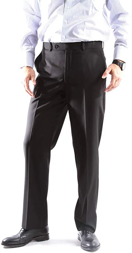 Caravelli Men's Super 150's Poly/Viscose Wool Feel Single Breasted 2 Button Slim Fit 2pc Suit Style S600512H in Black 501 (free shipping)