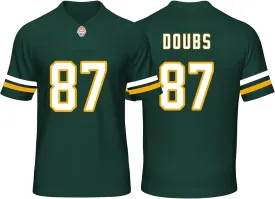 Custom Mens/Youth Football Stitched T-Shirt for Sports Fan Green/White No Brand/Logos