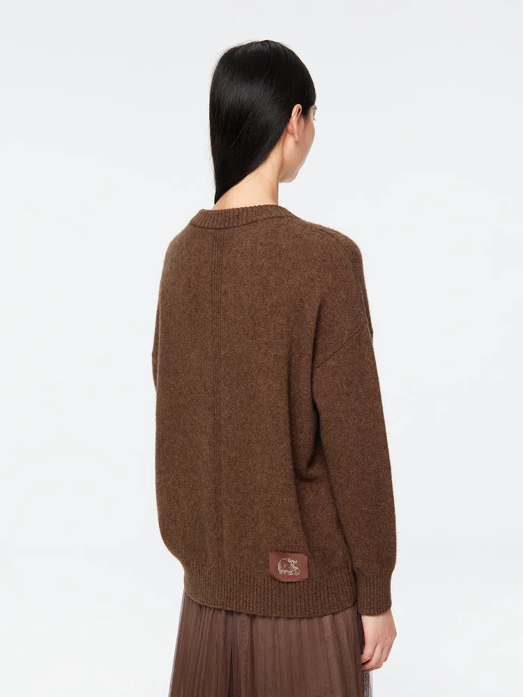 EP YAYING Cute Yak Knit Sweater