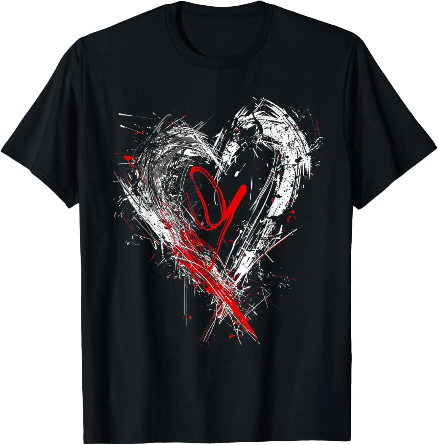 Heart Shape Drawing Art Graphic Abstract Motif Heart Shape T-Shirt