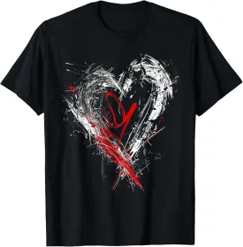 Heart Shape Drawing Art Graphic Abstract Motif Heart Shape T-Shirt