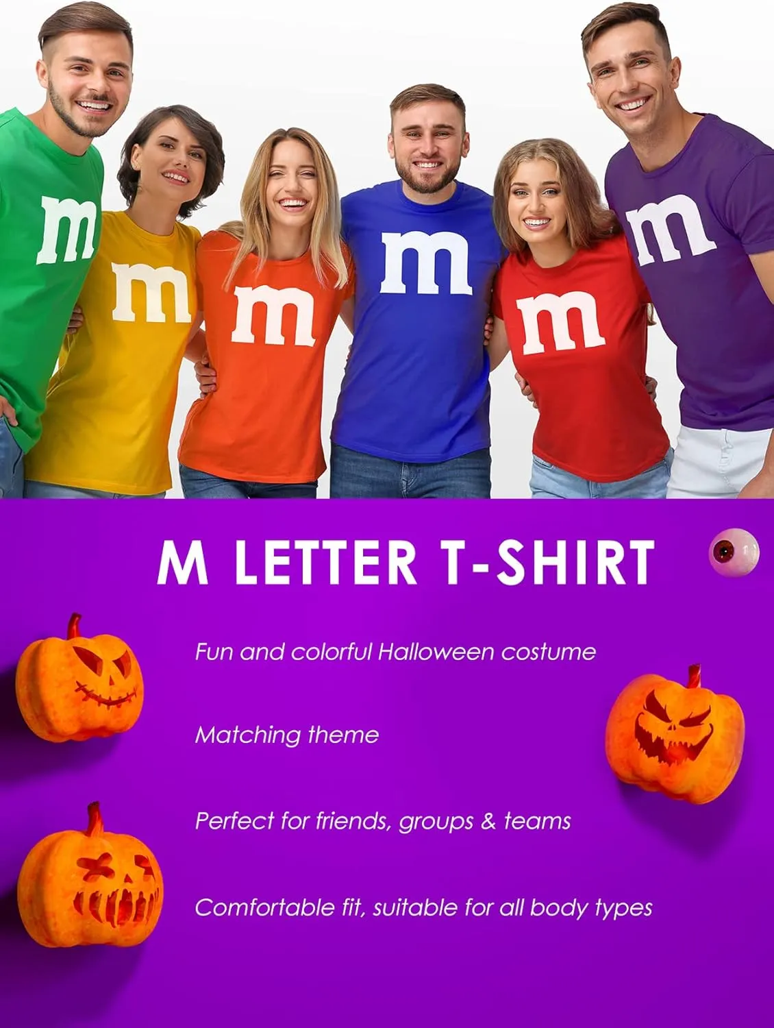 M Halloween Team Costume Funny Party Youth T-Shirt