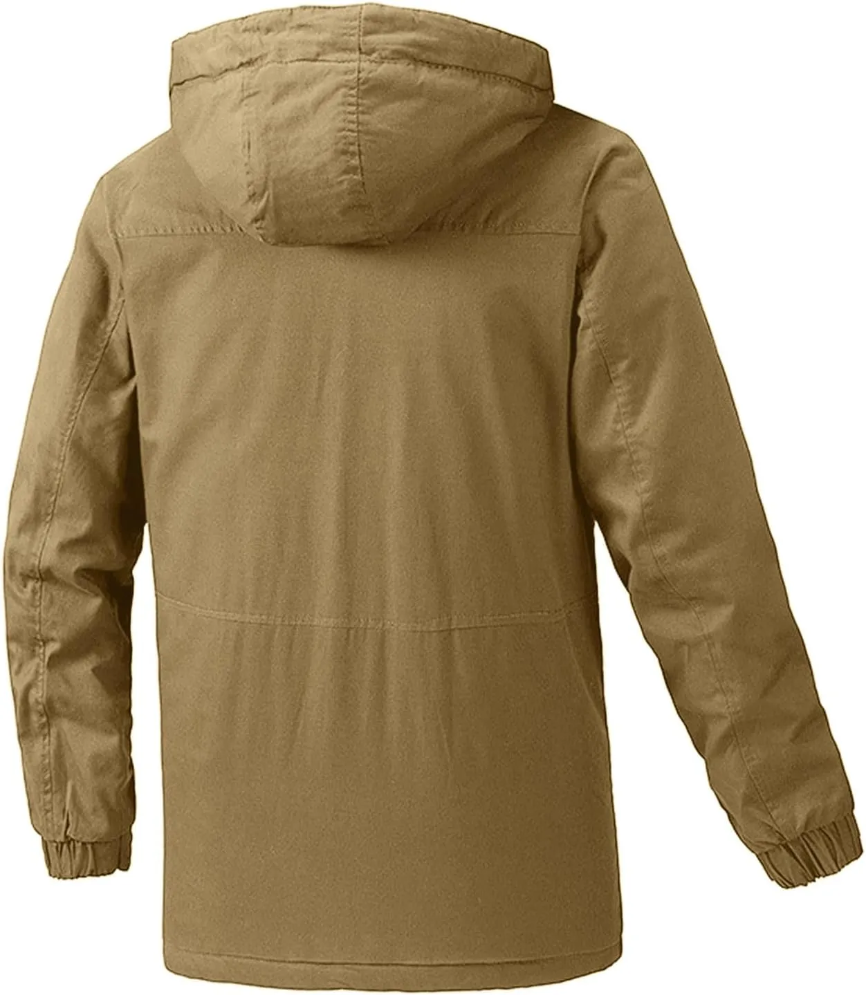 Men's Cargo Jacket 2023 Winter Warm Coats Fleece Lined Jackets with Removable Hood Ski Snow Mountain Windproof Overcoat