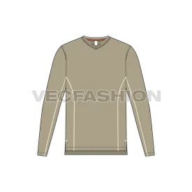 Mens Full Sleeved V-Neck Shirt