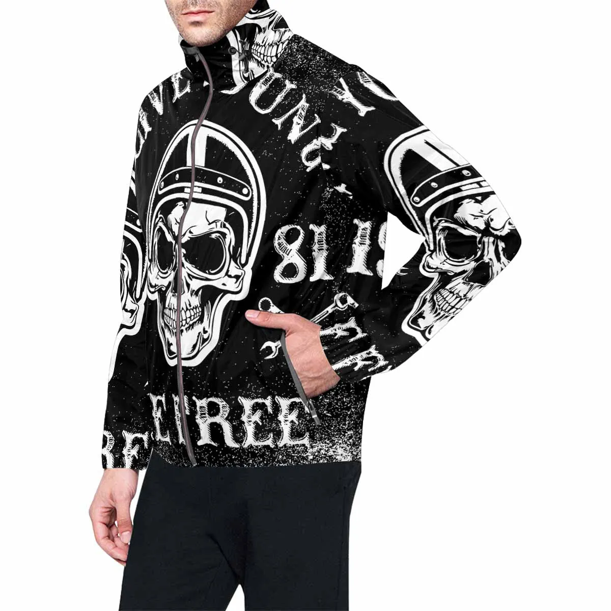 Men's Windbreaker printed Live young 1981