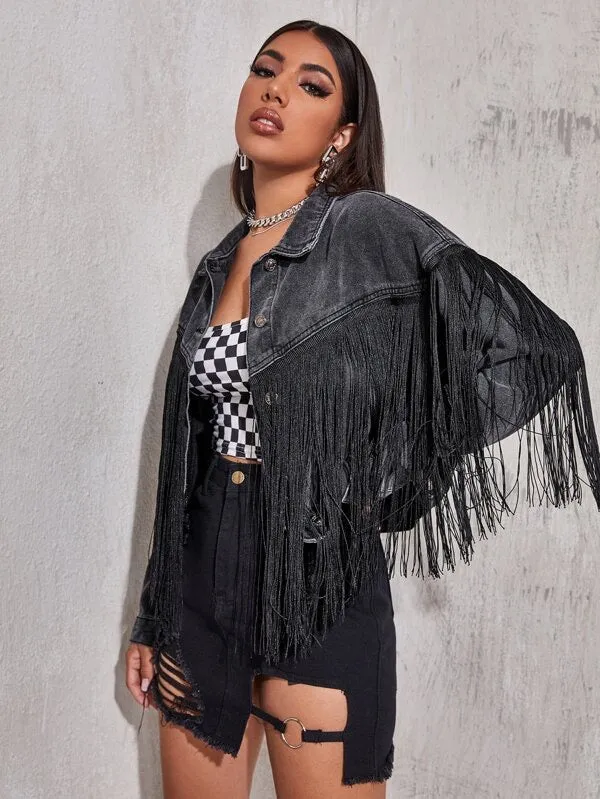 On the Fringes Denim Jacket