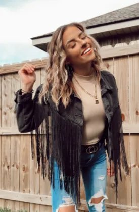 On the Fringes Denim Jacket