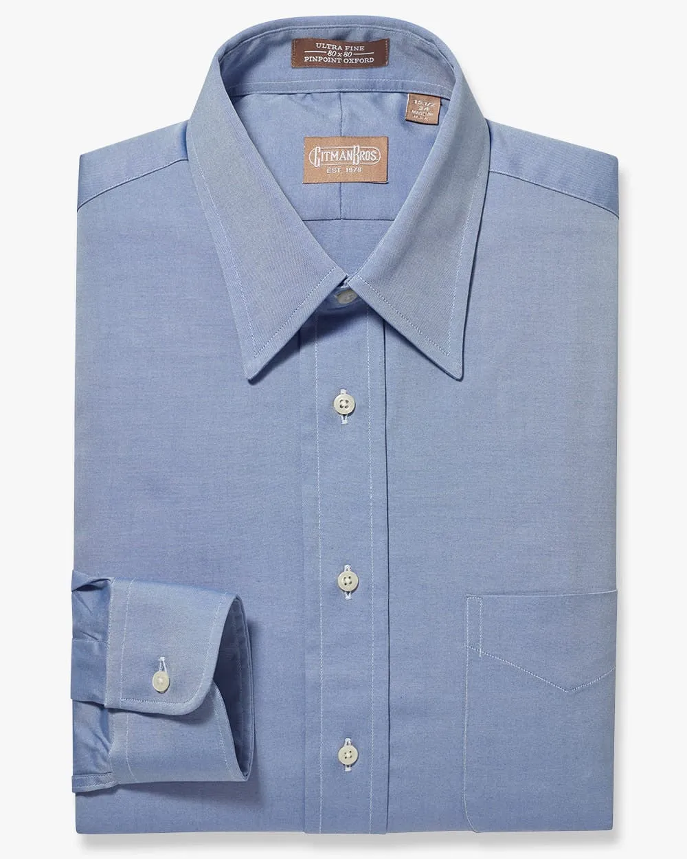 Point Collar Pinpoint Blue - Classic