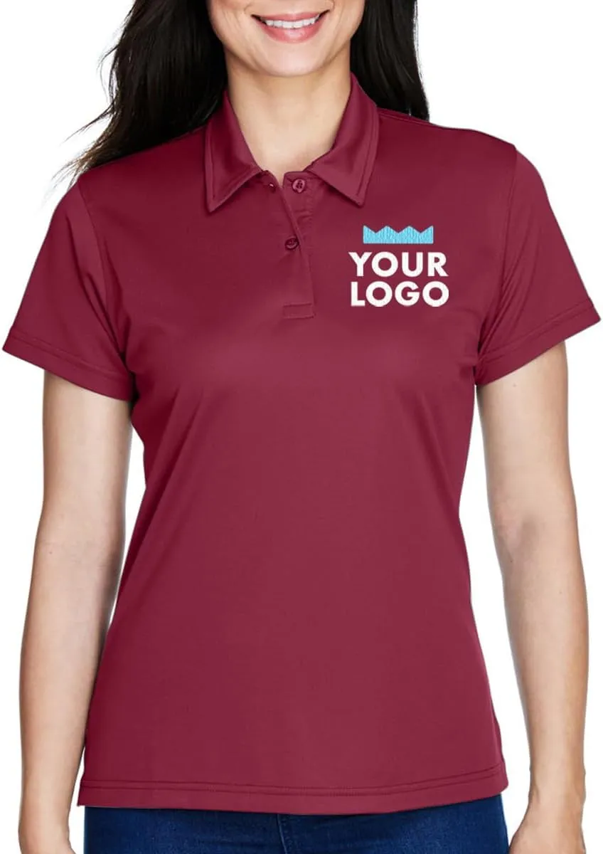 Queensboro Custom Embroidered Logo Womens All-Purpose Polo Shirt. Moisture-Wicking, Lightweight Performance Fit