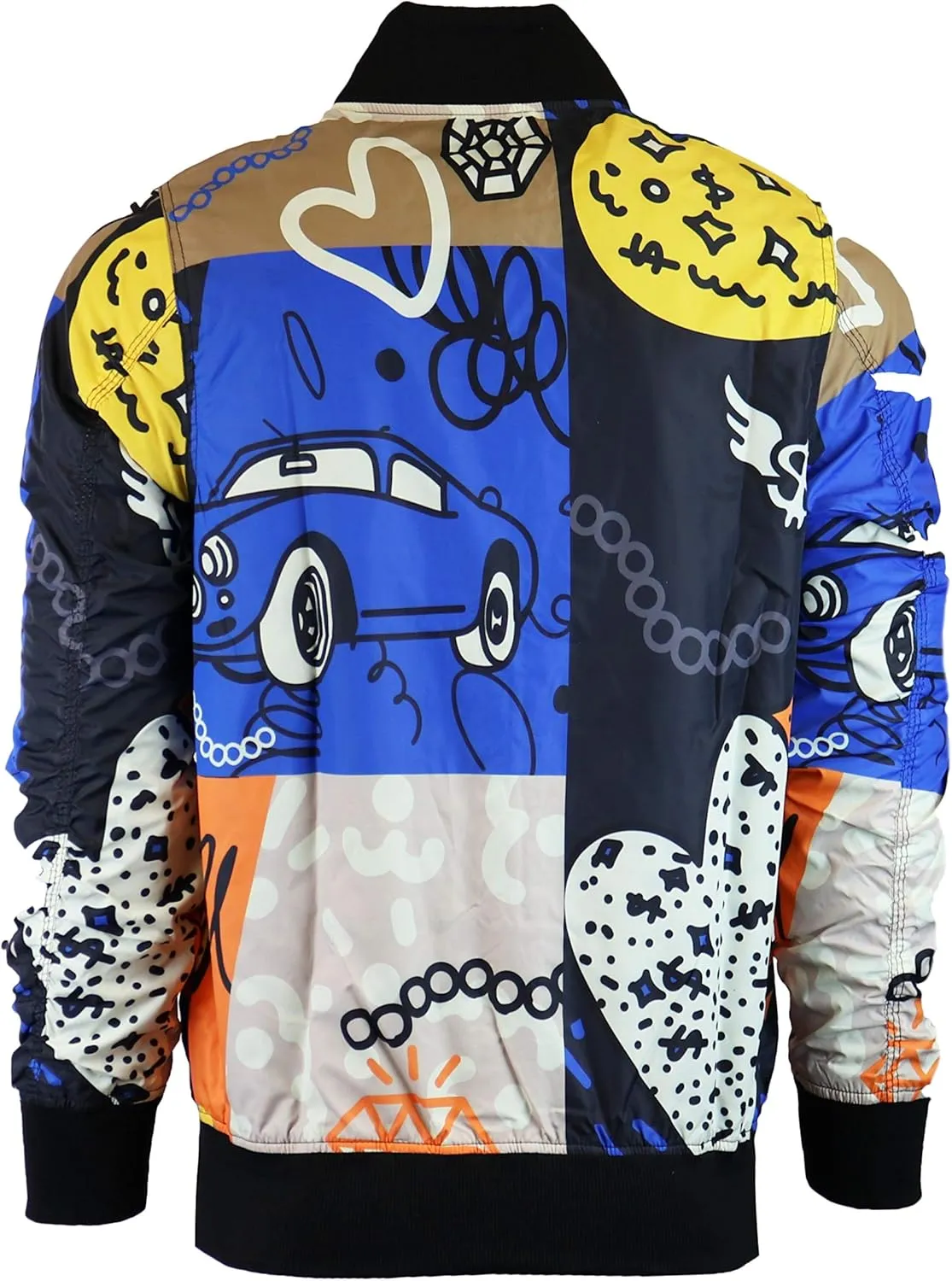 Screenshotbrand Lightweight Hooded Water Resistant Windbreaker - Zip-up Fashion Map Print Rain Jacket