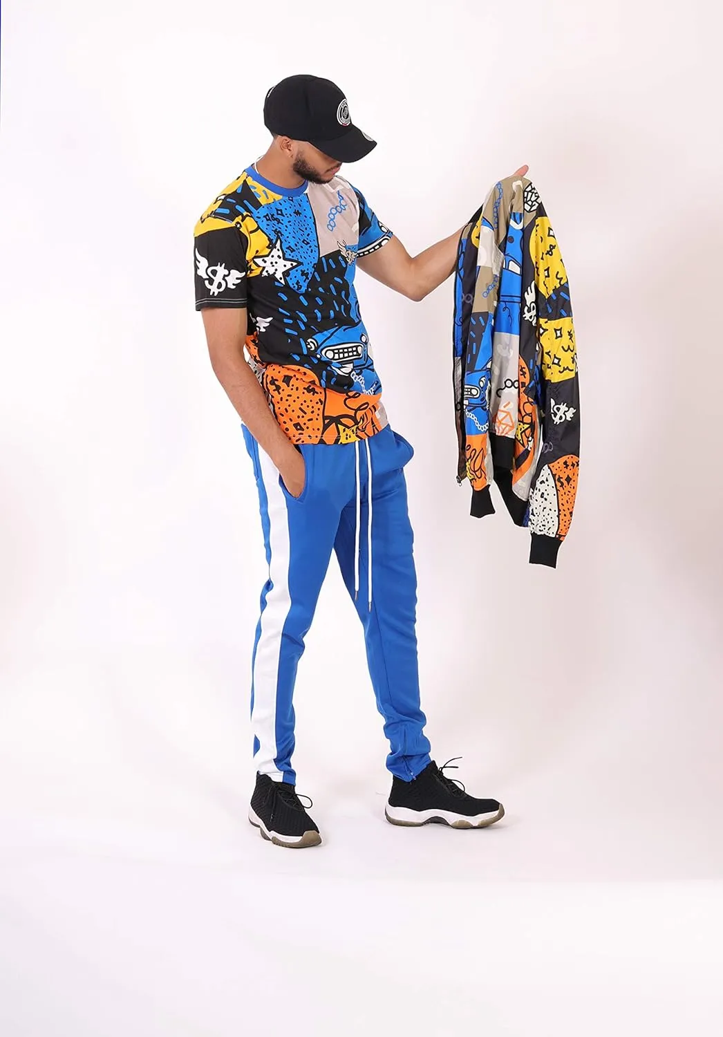 Screenshotbrand Lightweight Hooded Water Resistant Windbreaker - Zip-up Fashion Map Print Rain Jacket