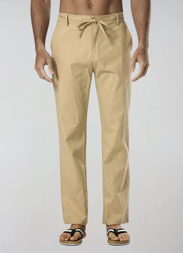 Sea Side Linen Pants - Khaki