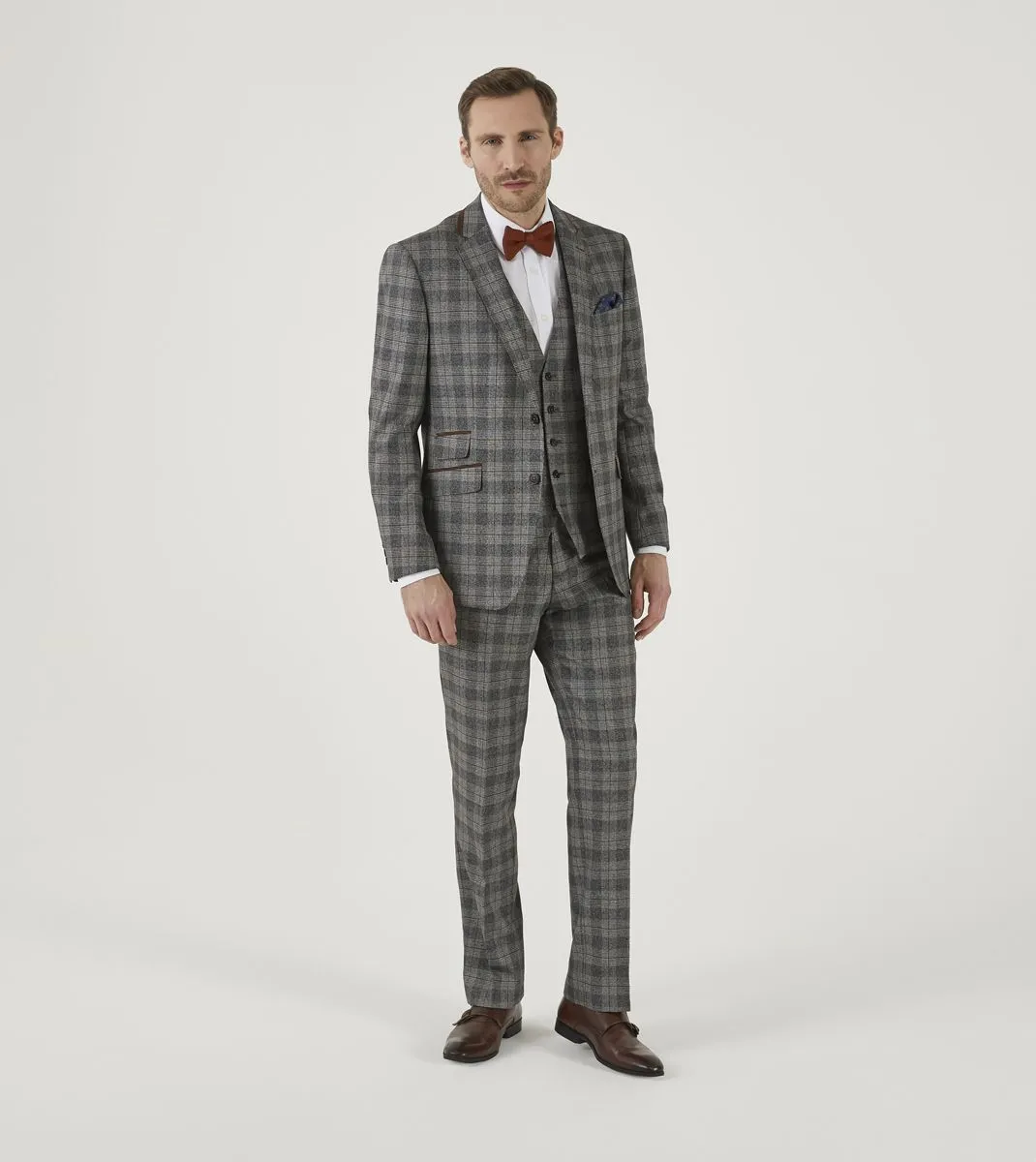 Skopes Tatton Grey & Brown Check Blazer Jacket