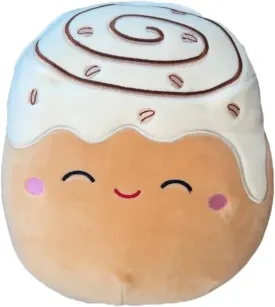 Squishmallow Oficial Kellytoy Food Squad Plush Toys Soft Plush Animal (Chanel Cinnamon Roll, 8 Inch)