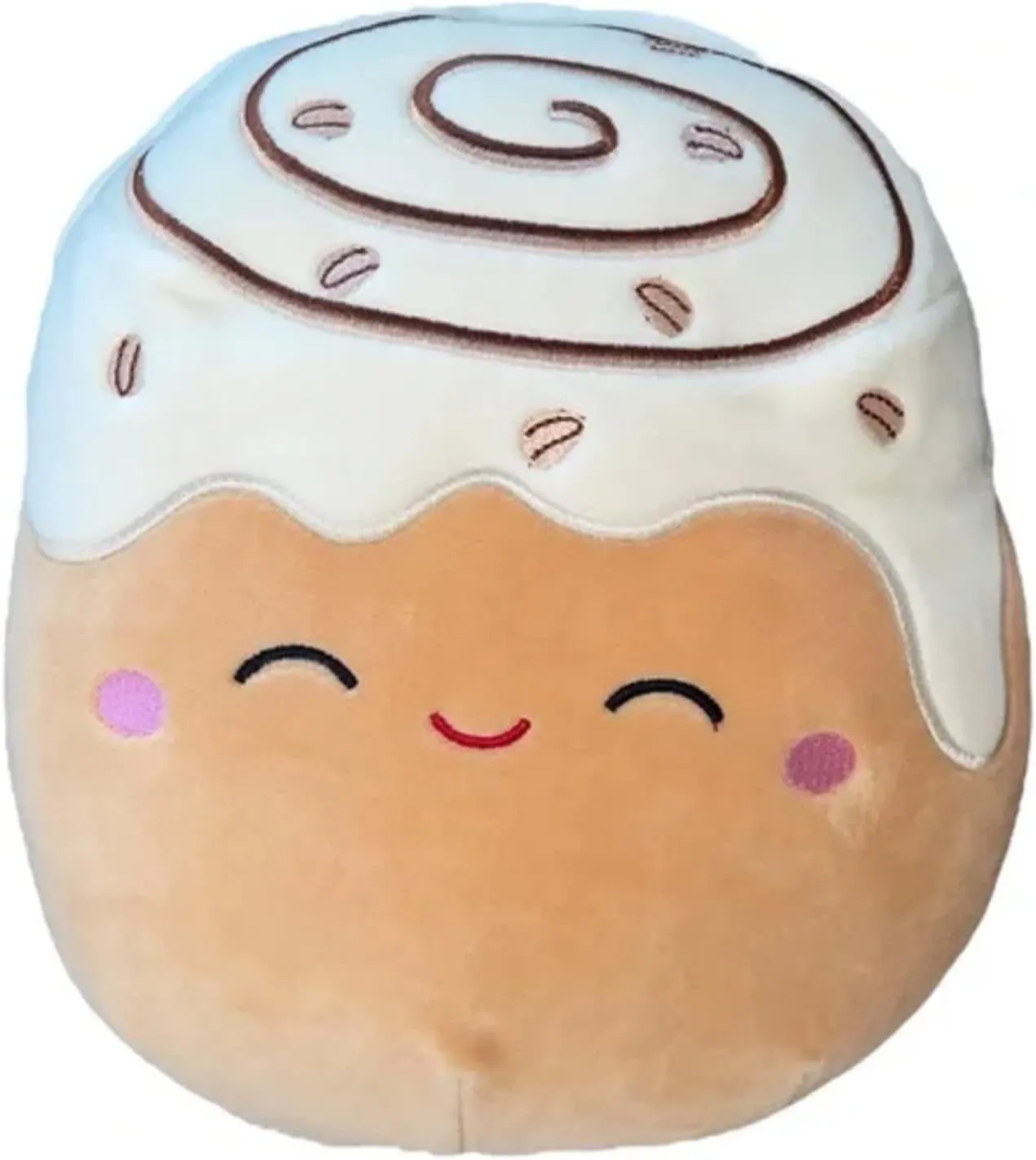 Squishmallow Oficial Kellytoy Food Squad Plush Toys Soft Plush Animal (Chanel Cinnamon Roll, 8 Inch)