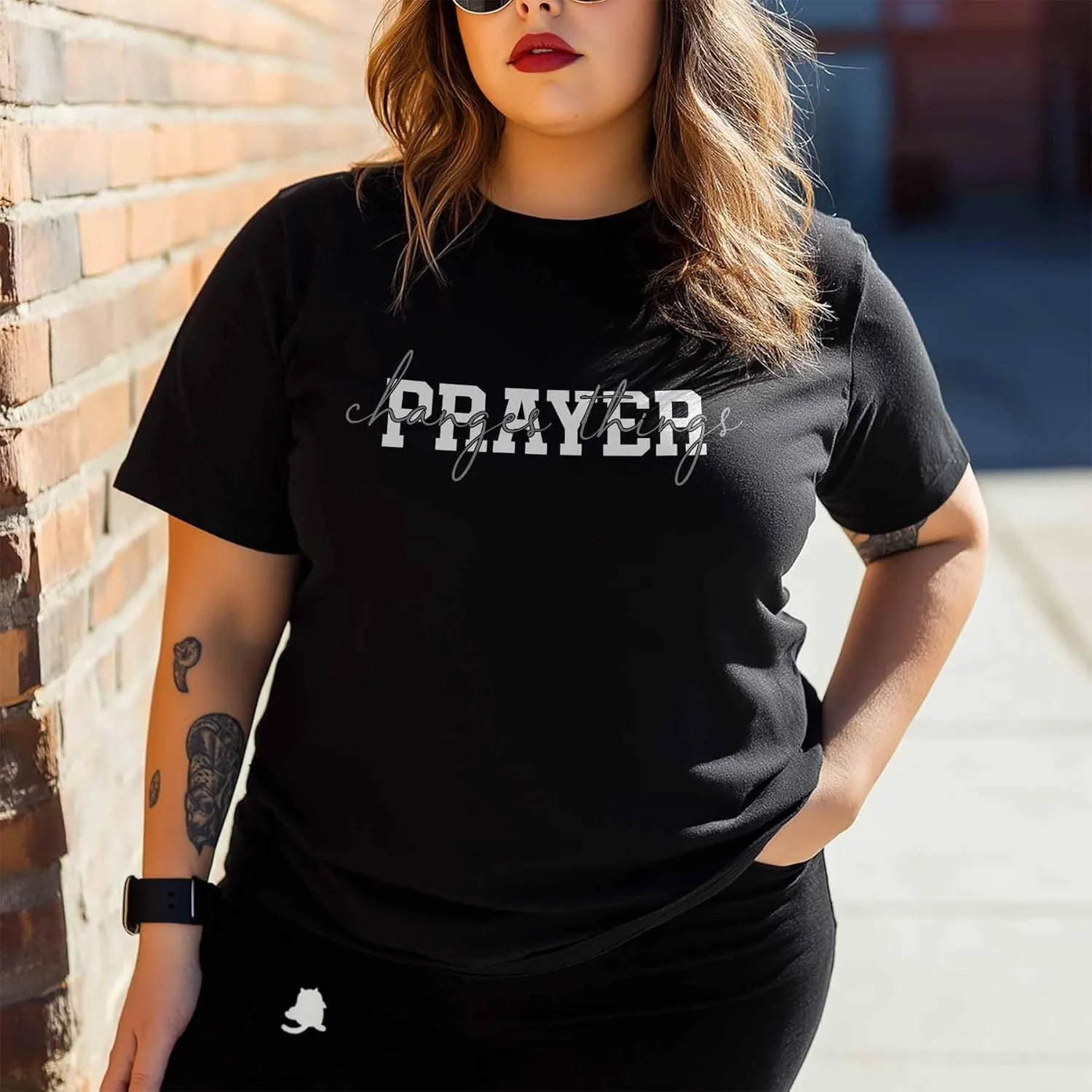 T Shirts for Women Graphic Tees Text Focus Crew Neck Short Sleeve Shirts for Women Abstract Casual T-Shirt