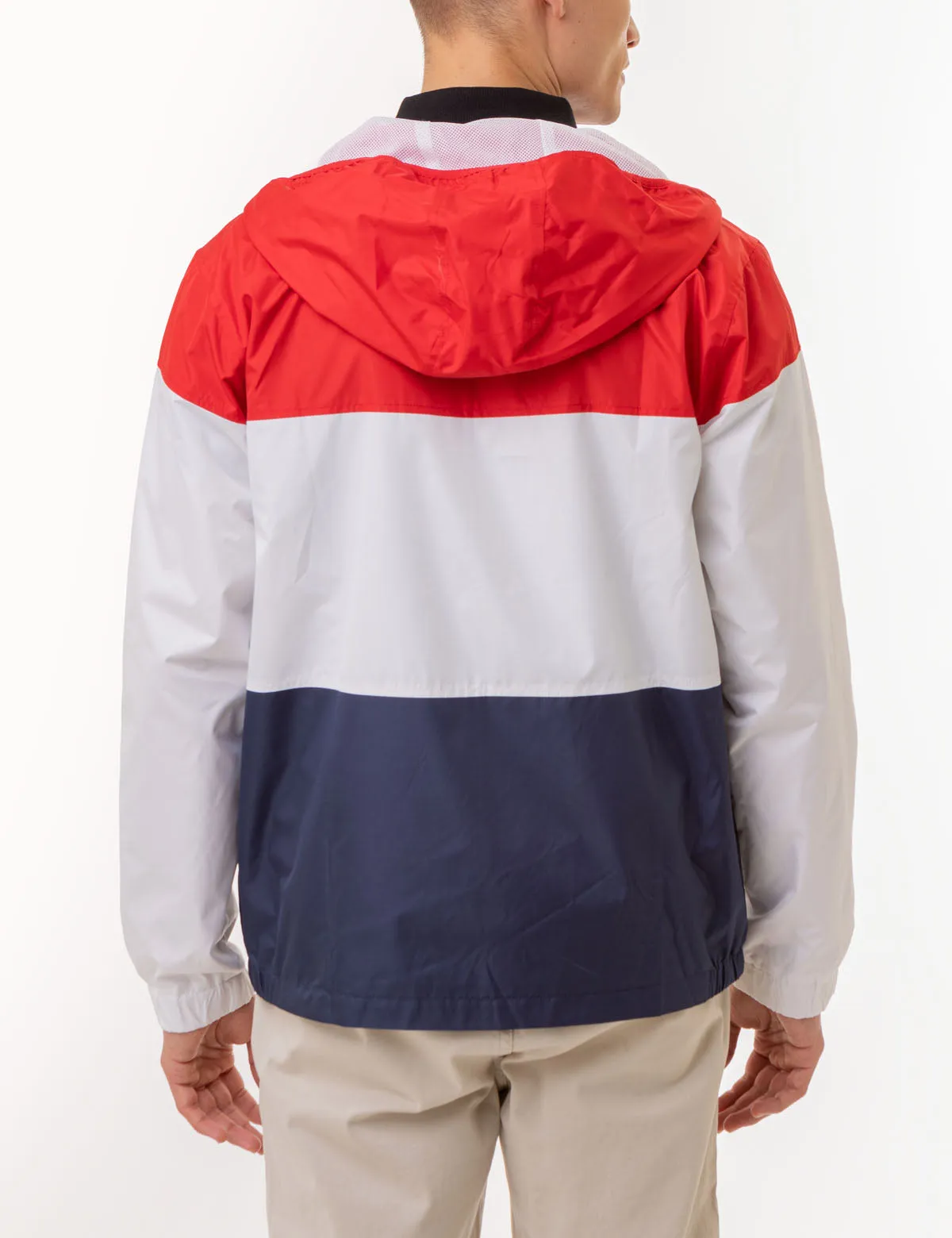 TRI COLORBLOCK HEATHERED WINDBREAKER