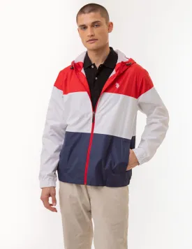 TRI COLORBLOCK HEATHERED WINDBREAKER