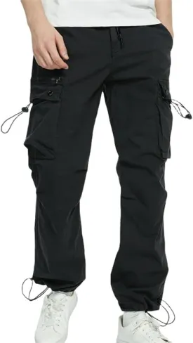 USTZFTBCL Men's Slim Fit Multi-Pocket Casual Cargo Pants Long