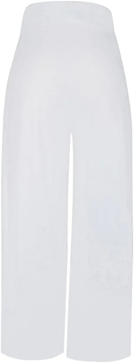 Wide Leg Palazzo Pants for Women, High Waist Business Casual Lounge Pants