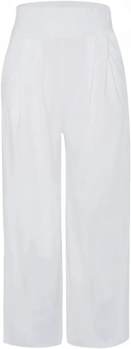 Wide Leg Palazzo Pants for Women, High Waist Business Casual Lounge Pants
