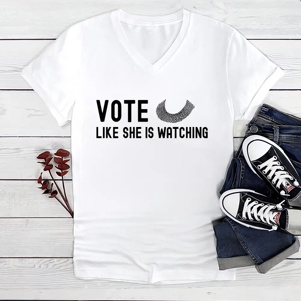Women's V-neck T-shirt TSVW559