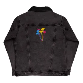 YOUR FLOWERS Unisex Denim Sherpa Jacket